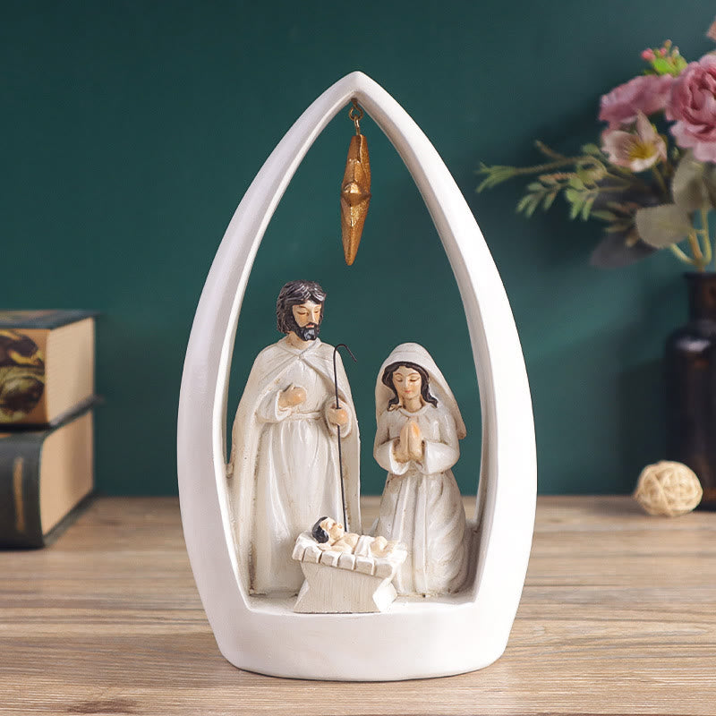 Christianartworkshop Refined Style Resin Nativity Desktop Decorations Ornament