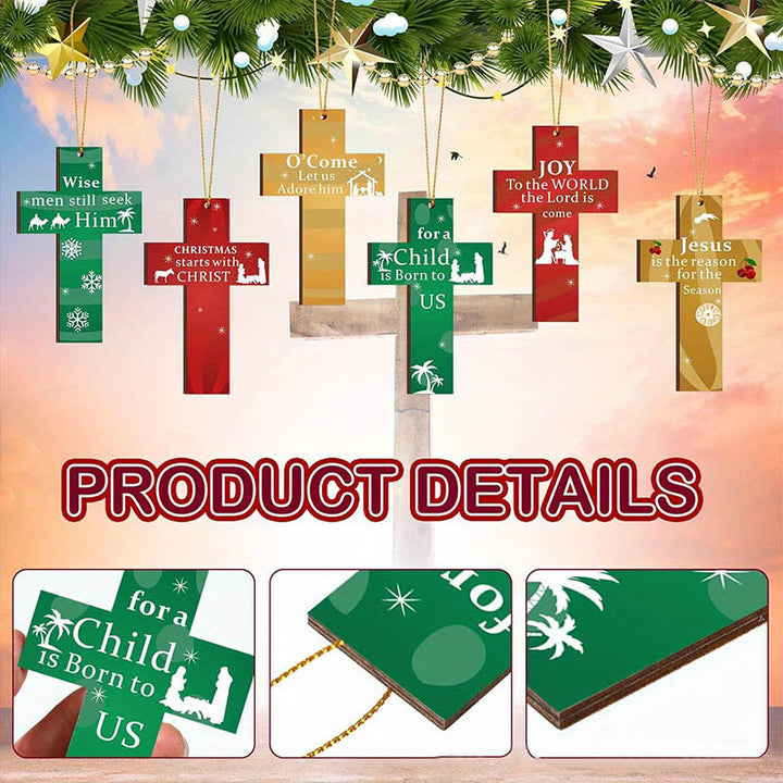 FREE Today: Christian Art 24pcs Modern Style Cross Shaped Love Jesus Christmas Faith-Inspired Hanging Ornaments