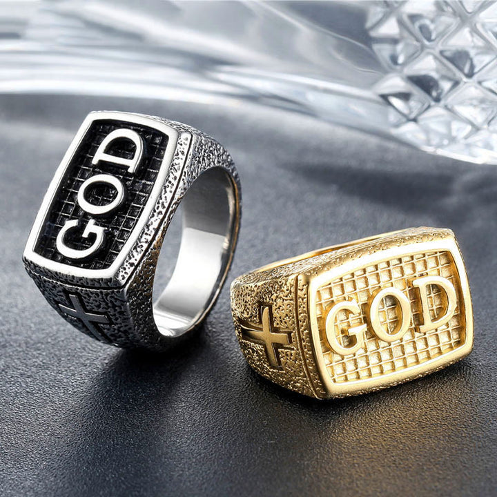 FREE Today: Christian Art Retro Heavy Style GOD Divine Devotion Pattern Alloy Ring(3 color)