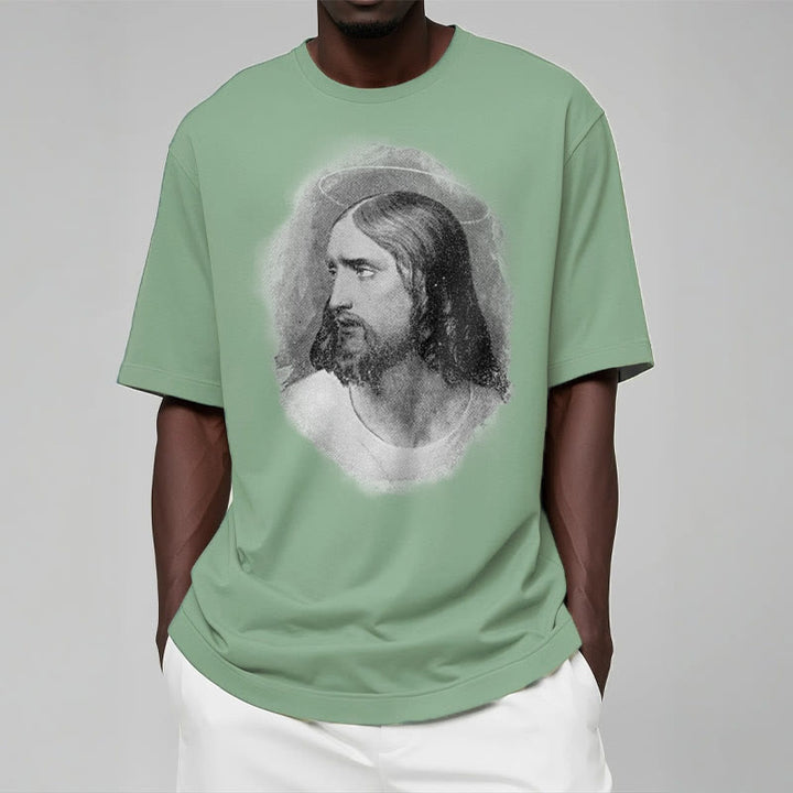 Christianartworkshop Retro Style the Halo Jesus Short Sleeve T-shirt - image 13