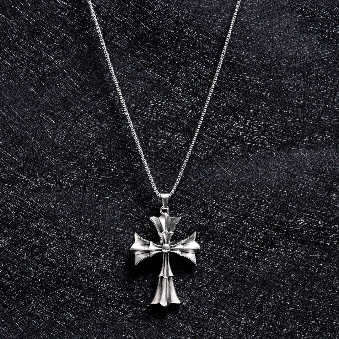 FREE Today: Christianartworkshop Retro Gothic Style Sculpted Rustic Knot Cross Alloy Pendant Necklace