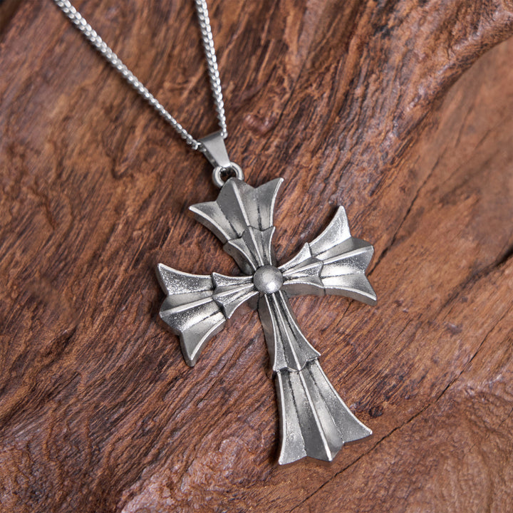 FREE Today: Christianartworkshop Retro Gothic Style Sculpted Rustic Knot Cross Alloy Pendant Necklace