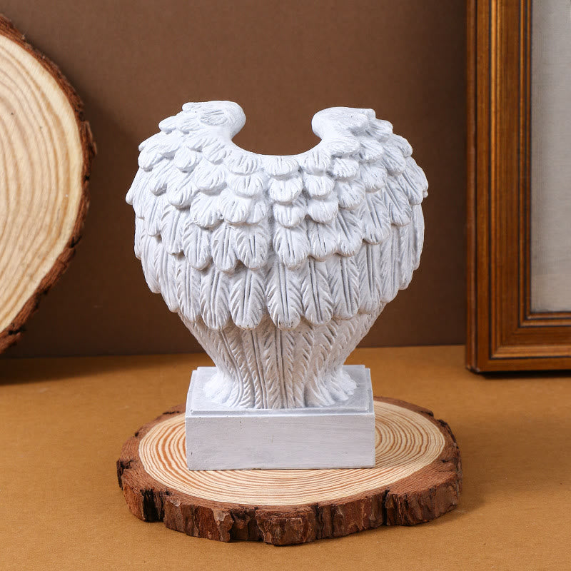 Christianartworkshop Minimalist Style Resin White Angel Wings Lamp Desktop Decorations Ornament