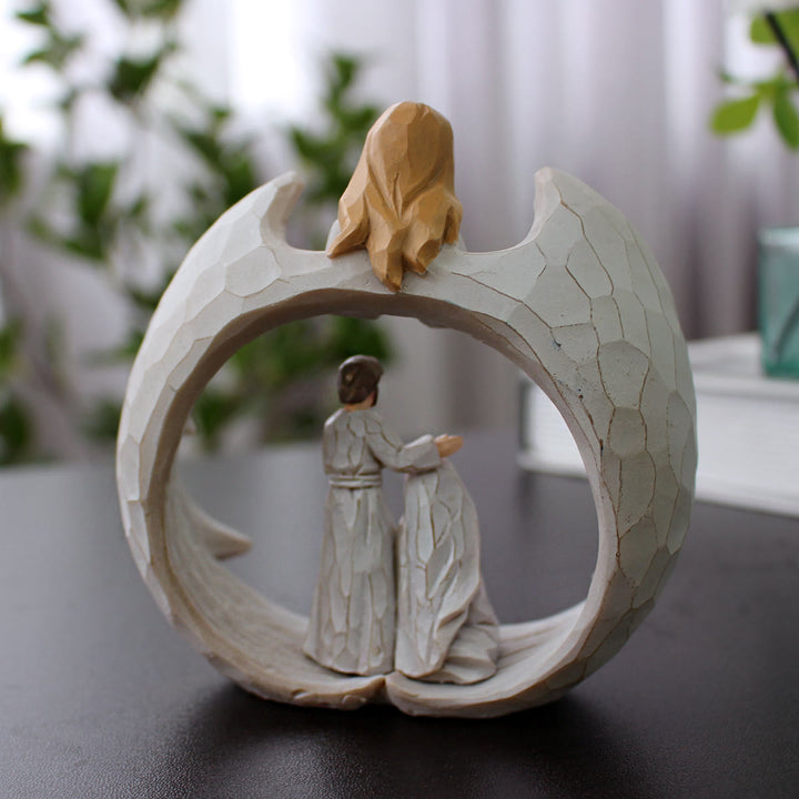 Christianartworkshop Classic Style Resin Nativity Scene Lamp Desktop Decorations Ornament