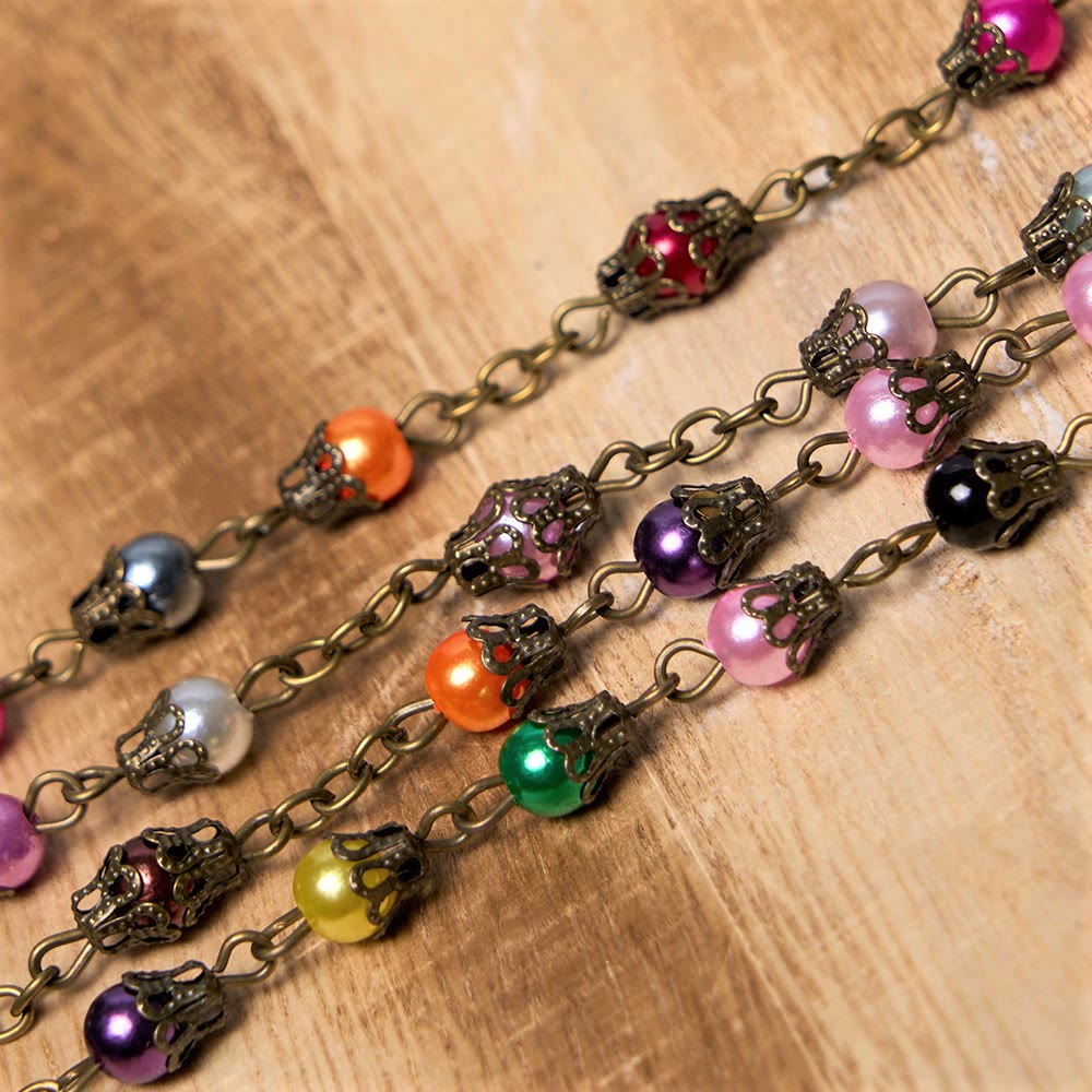 Discount Today: Our Lady of Fátima & Crucifix of 6 mm Round Multicolor Acrylic Alloy Chain Rosary