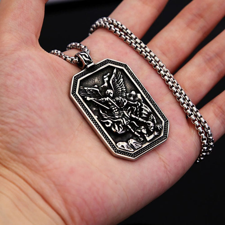FREE Today: Classic Style St. Michael the Archangel Protection Stainless Steel Pendant Necklace - image 5