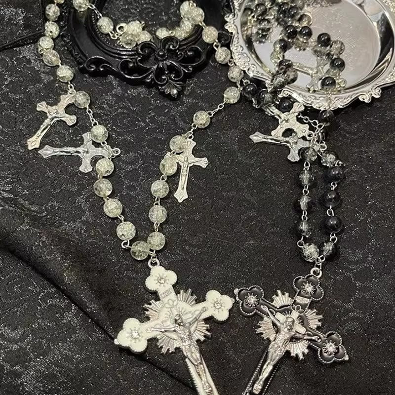 Christianartworkshop Gothic Style Mysterious Crucifix Pendant Clavicle Chain Necklace