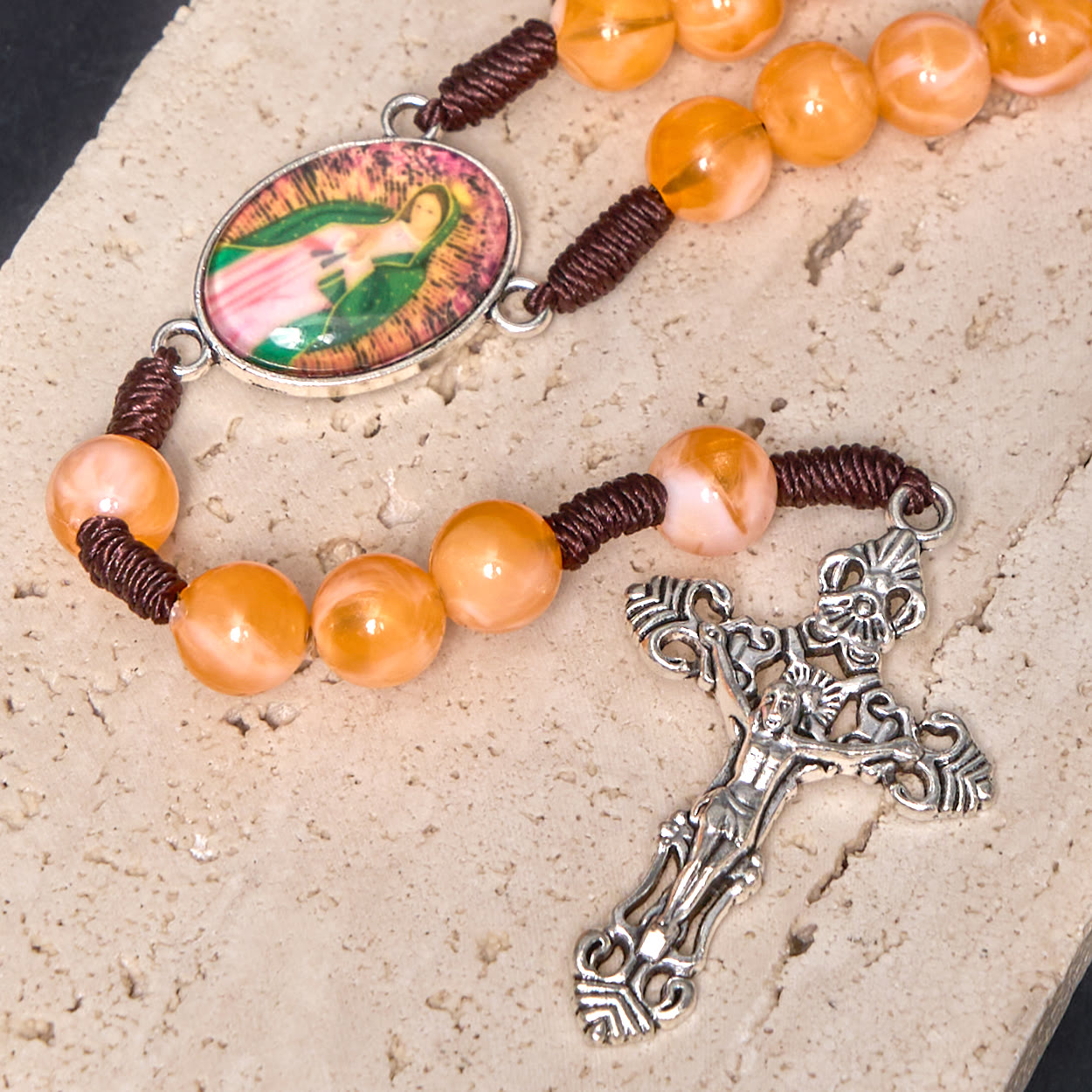 Christianartworkshop Our Lady of Guadalupe & Crucifix of 10 mm