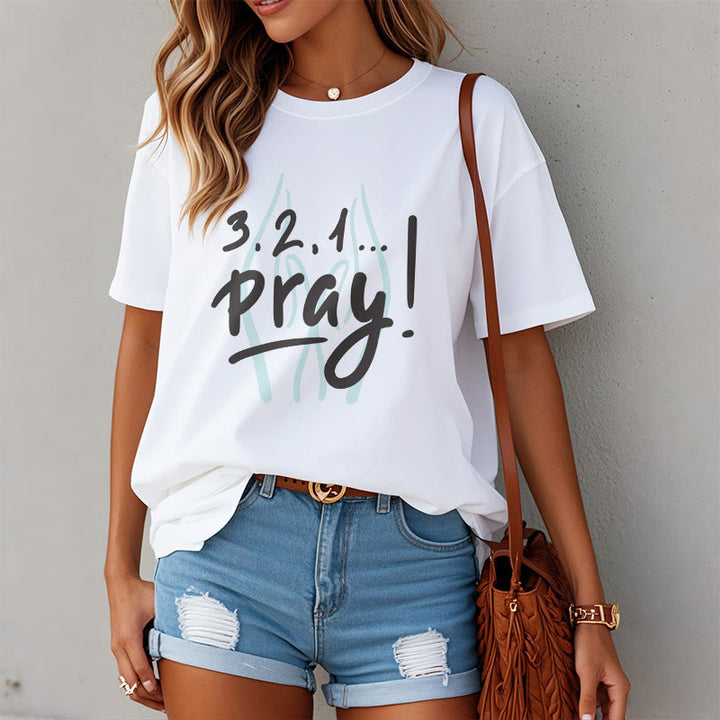 Christianartworkshop Quotation Style Inspirational Prayer Short Sleeve Washed T-shirt - image 2