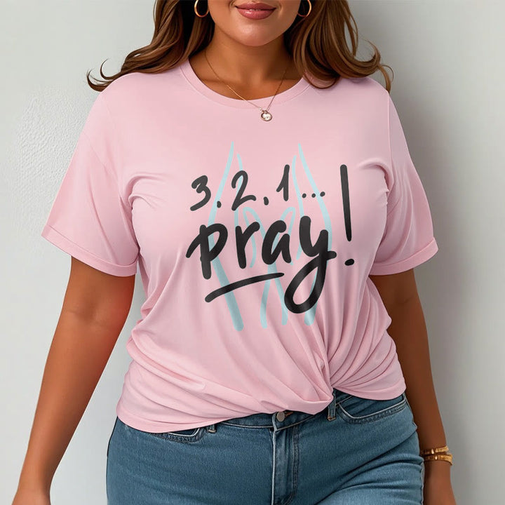 Christianartworkshop Quotation Style Inspirational Prayer Short Sleeve Washed T-shirt