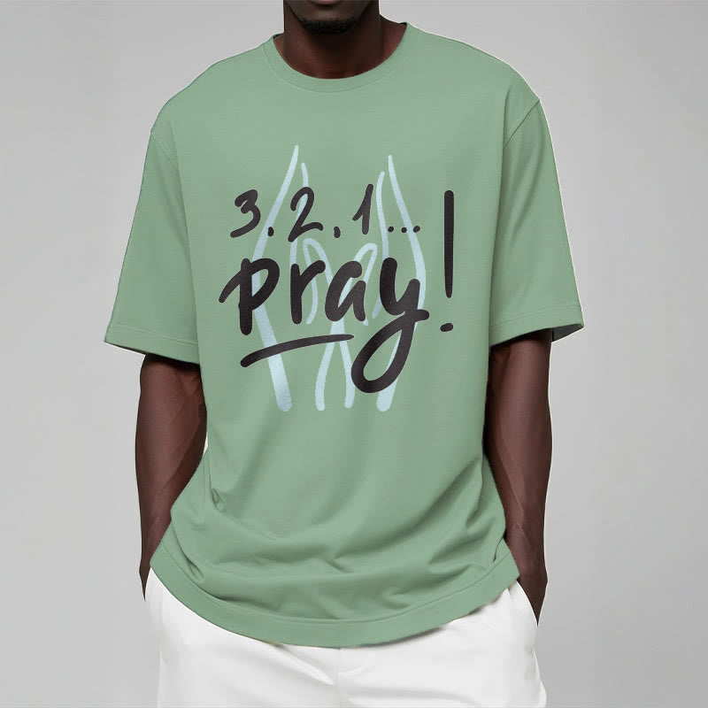 Christianartworkshop Quotation Style Inspirational Prayer Short Sleeve Washed T-shirt