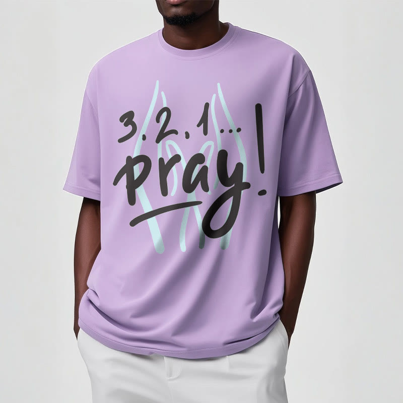 Christianartworkshop Quotation Style Inspirational Prayer Short Sleeve Washed T-shirt