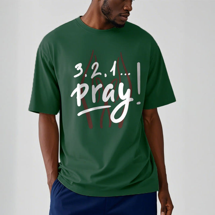 Christianartworkshop Quotation Style Inspirational Prayer Short Sleeve Washed T-shirt