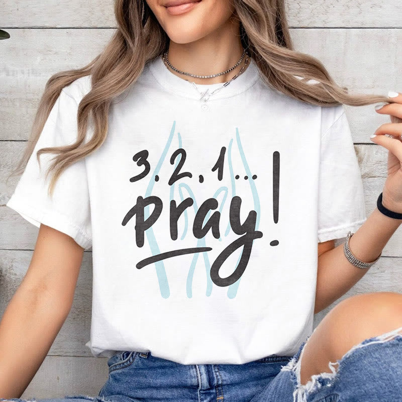 Christianartworkshop Quotation Style Inspirational Prayer Short Sleeve Washed T-shirt