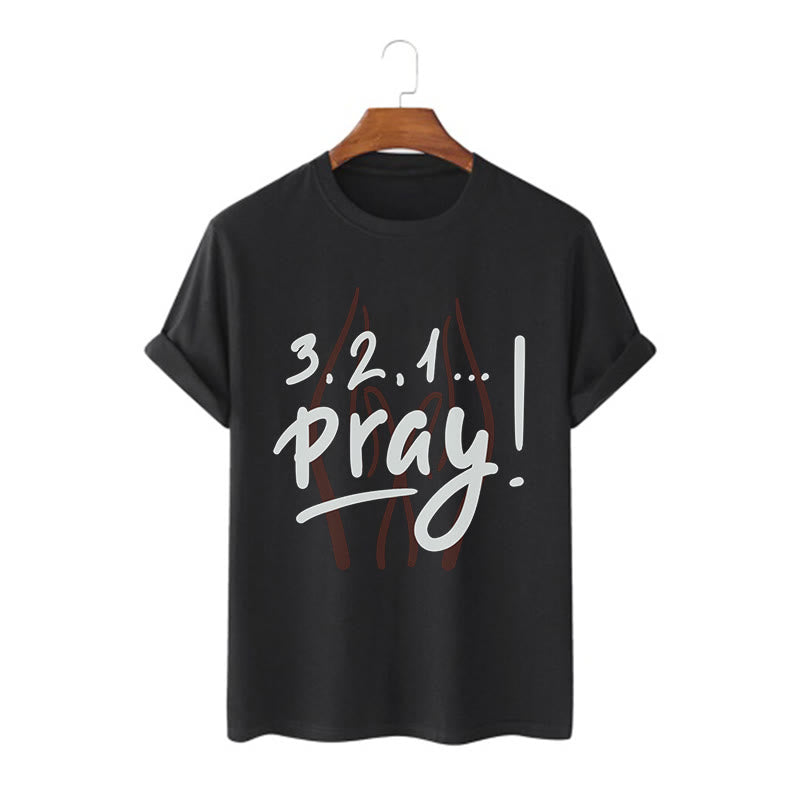Christianartworkshop Quotation Style Inspirational Prayer Short Sleeve Washed T-shirt - Black - 2XL - image 3