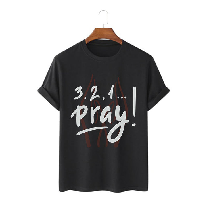 Christianartworkshop Quotation Style Inspirational Prayer Short Sleeve Washed T-shirt - Black - 2XL - image 3