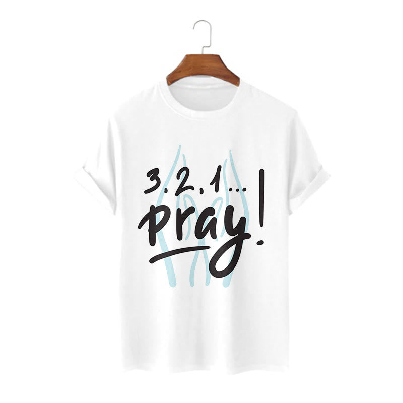 Christianartworkshop Quotation Style Inspirational Prayer Short Sleeve Washed T-shirt - White - 2XL - image 0