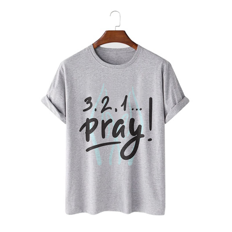 Christianartworkshop Quotation Style Inspirational Prayer Short Sleeve Washed T-shirt - Grey - 2XL - image 18