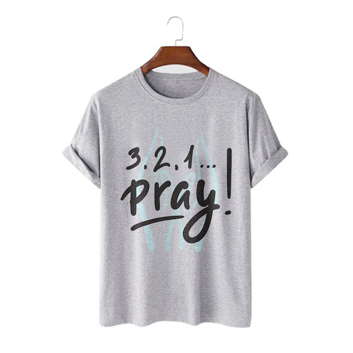 Christianartworkshop Quotation Style Inspirational Prayer Short Sleeve Washed T-shirt - Grey - 2XL - image 18