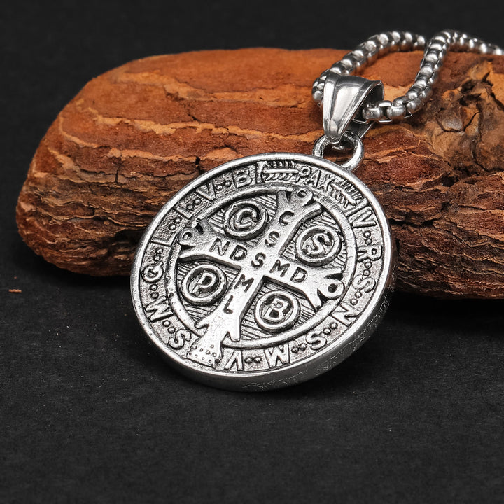 FREE Today: Classic Retro Style Crafted St. Benedict Sacred Protection Pendant Necklace