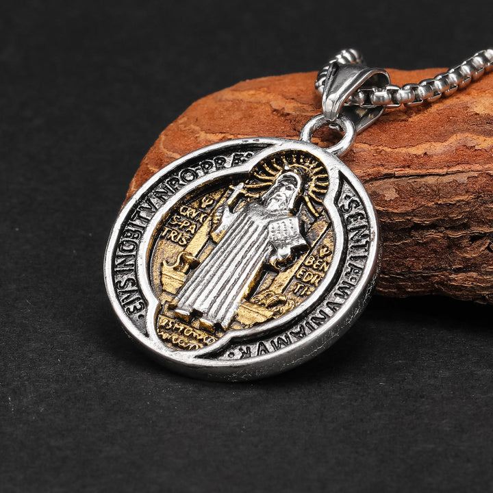 FREE Today: Classic Retro Style Crafted St. Benedict Sacred Protection Pendant Necklace