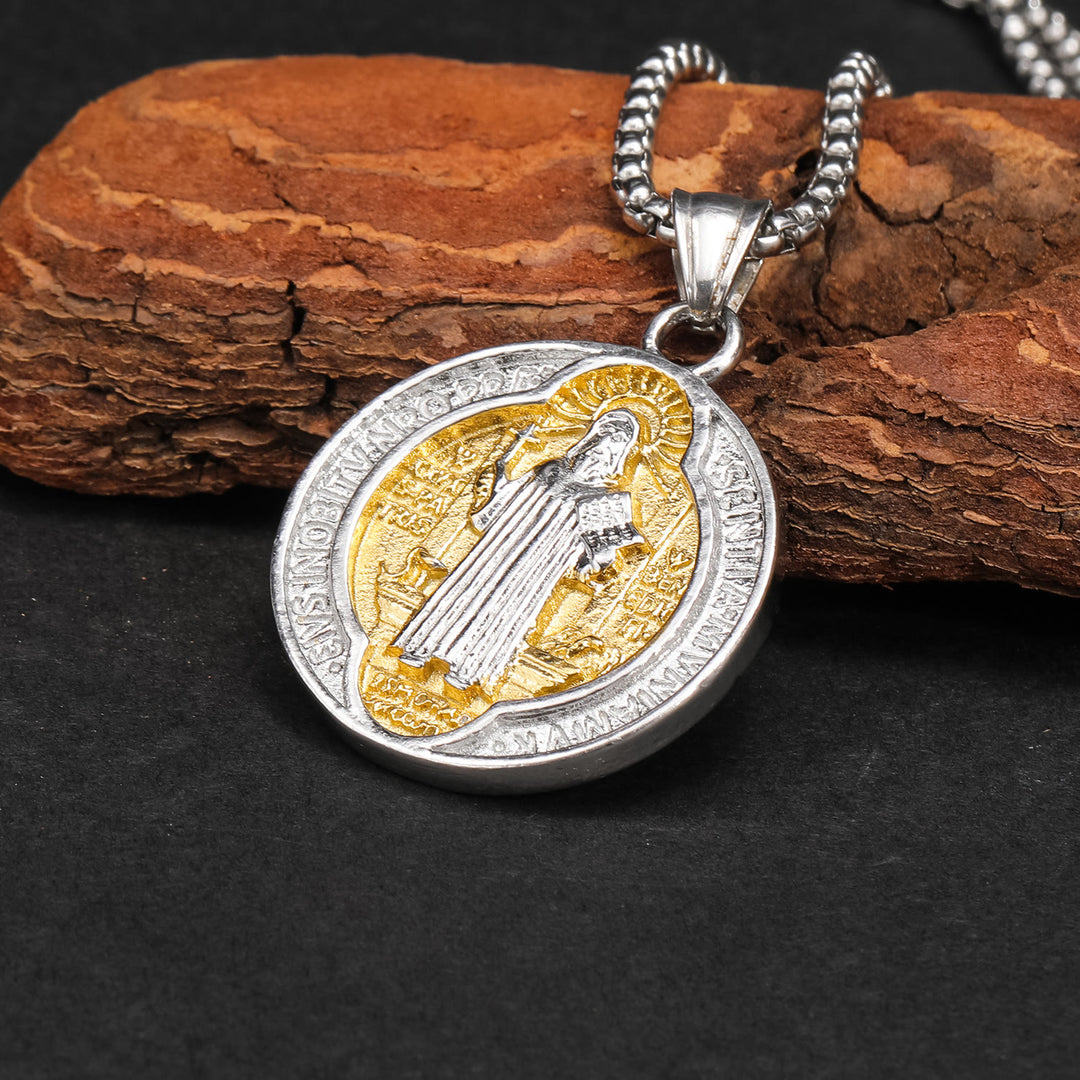 FREE Today: Classic Retro Style Crafted St. Benedict Sacred Protection Pendant Necklace