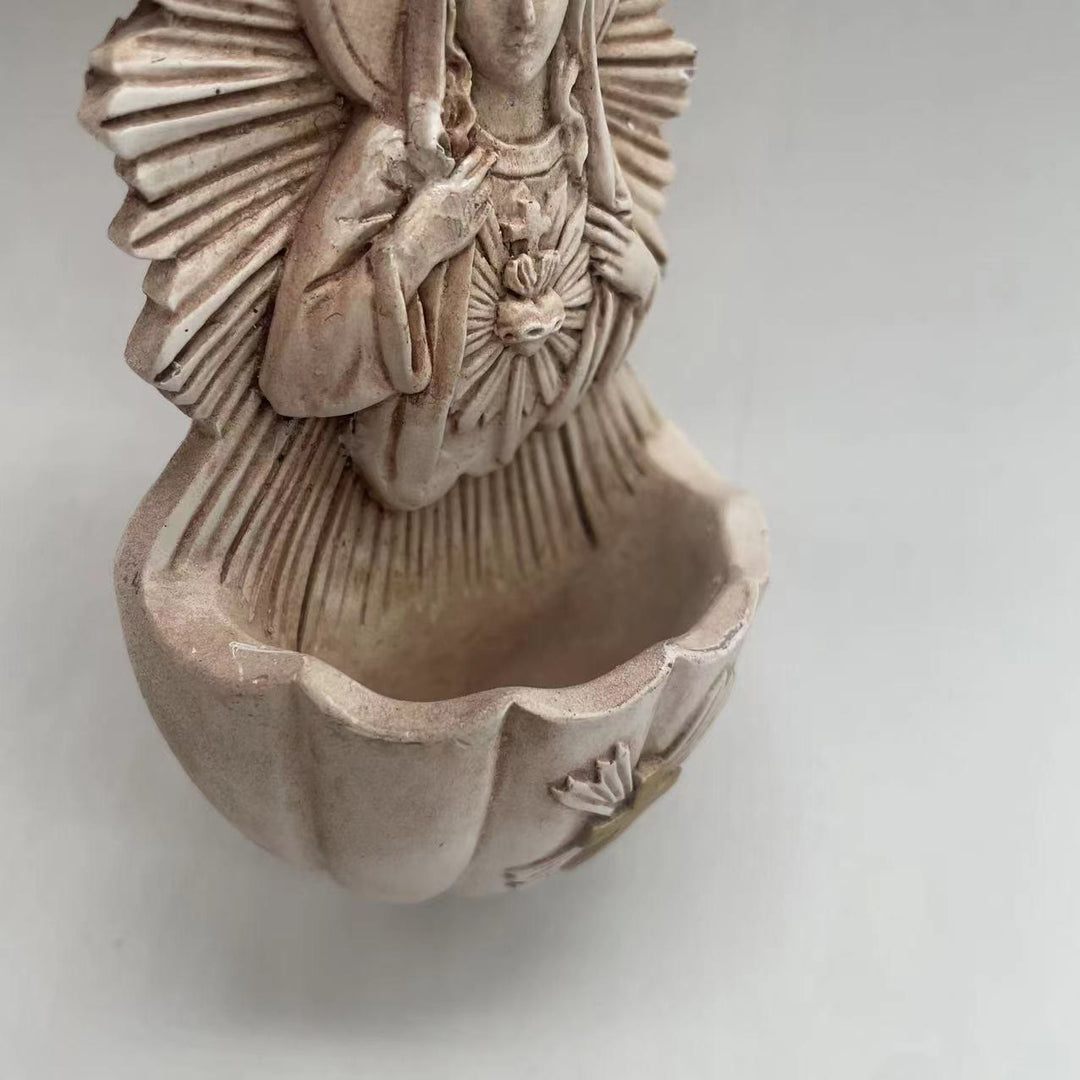 Christianartworkshop Retro Sculptural Style Immaculate Heart of Mary Resin Storage Box