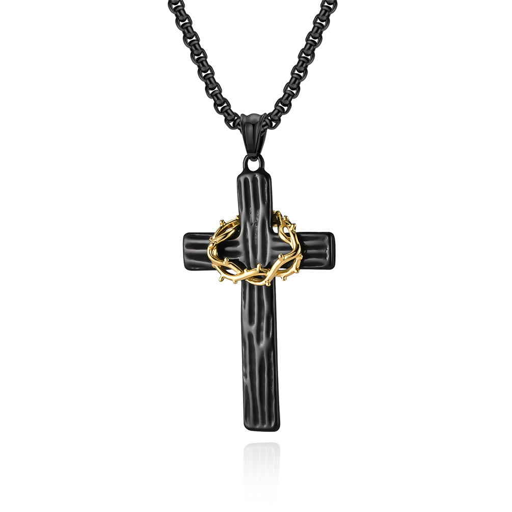 Christianartworkshop FAITH AS YOUR ARMOR: Jesus Crown Of Thorns Cross Sacred Necklace - image 6