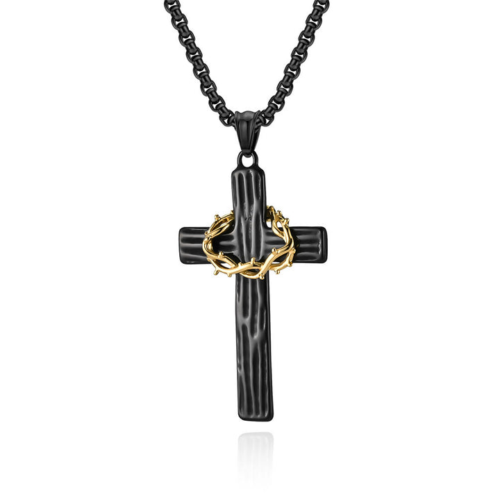 Christianartworkshop FAITH AS YOUR ARMOR: Jesus Crown Of Thorns Cross Sacred Necklace - image 6