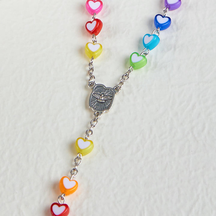 FREE Today: Rainbow Heart Colorful Rosary