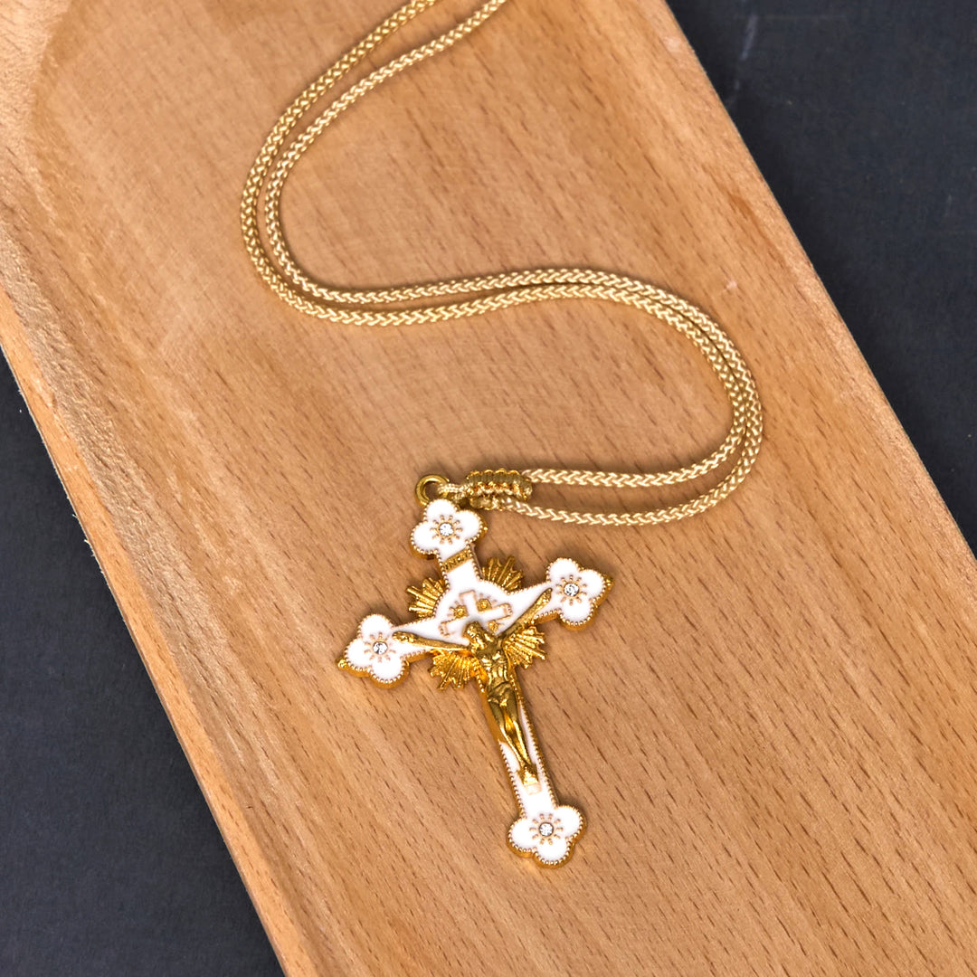 FREE Today: Classic Style Multicolor Crucifix Faith Pendant with Colored Rope Necklace