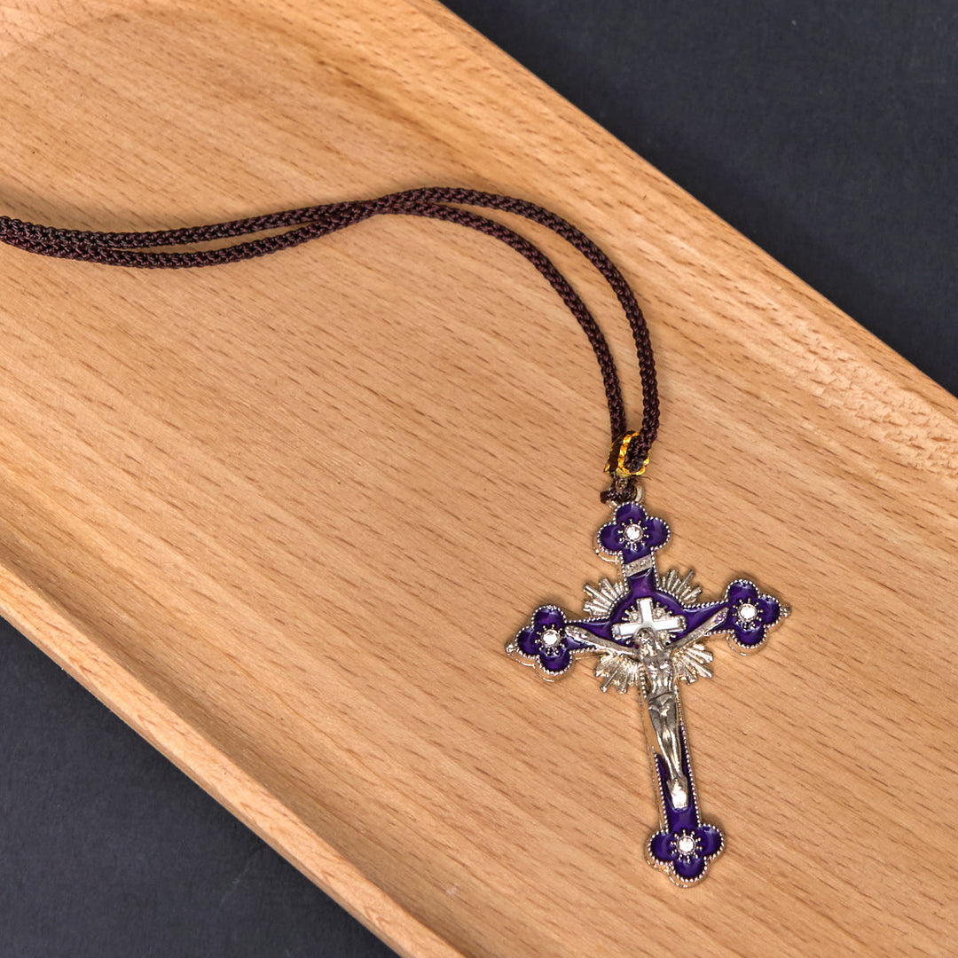 FREE Today: Classic Style Multicolor Crucifix Faith Pendant with Colored Rope Necklace