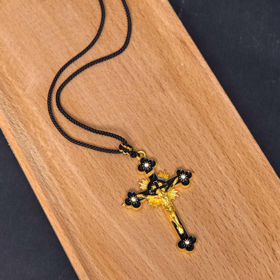 FREE Today: Classic Style Multicolor Crucifix Faith Pendant with Colored Rope Necklace