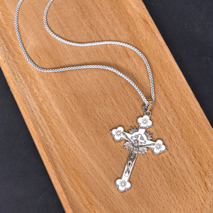 FREE Today: Classic Style Multicolor Crucifix Faith Pendant with Colored Rope Necklace