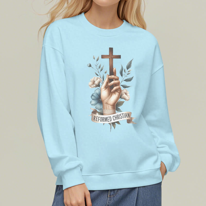 Christianartworkshop Classic Colored Style Reformed Christian Faith Fleece Lined Polyester Sweatshirt - image 28