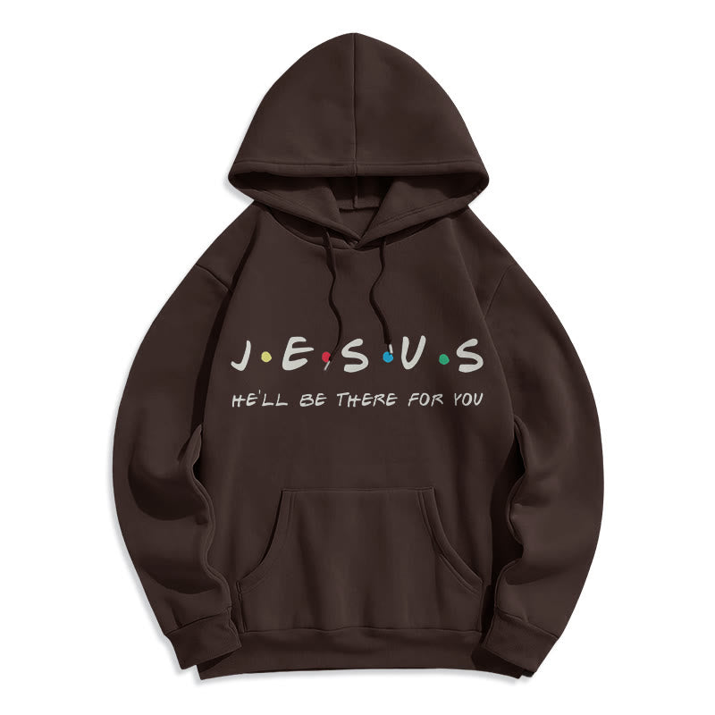 Christianartworkshop Modern Style Jesus He'll Be There For You Fleece Lined Polyester Hoodie - Brown - 2XL - image 15