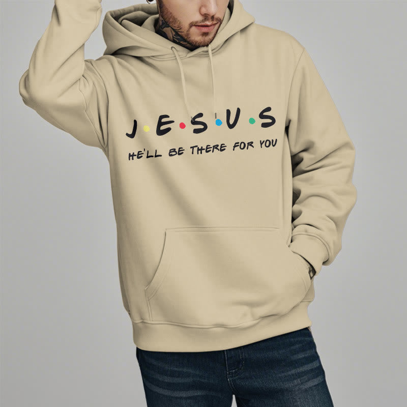 Christianartworkshop Modern Style Jesus He'll Be There For You Fleece Lined Polyester Hoodie - image 13