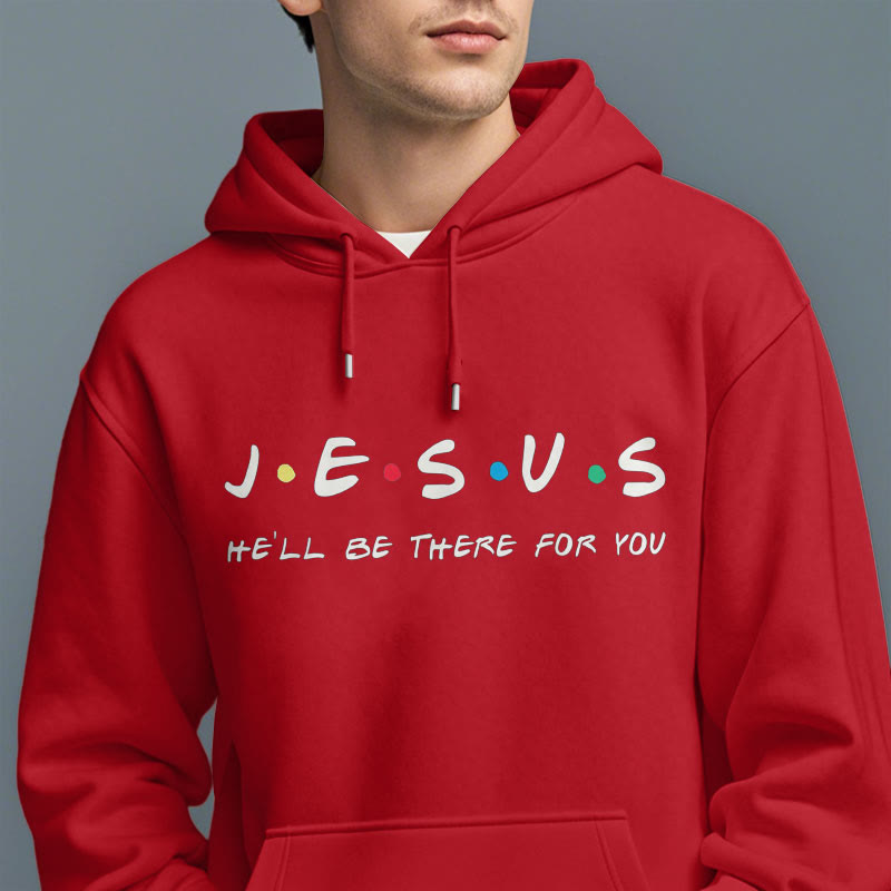 Christianartworkshop Modern Style Jesus He'll Be There For You Fleece Lined Polyester Hoodie - image 38