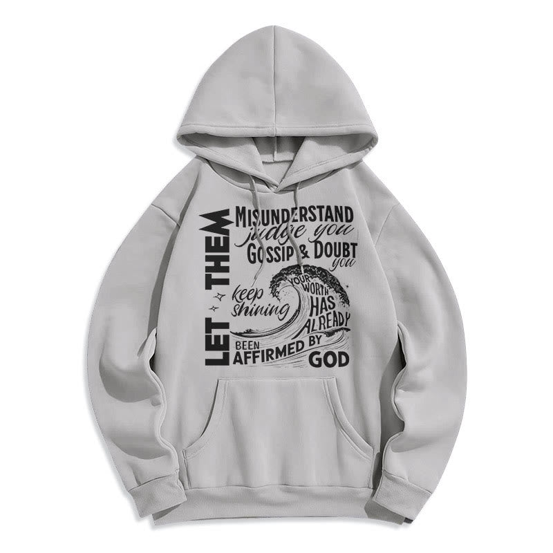 Christianartworkshop Modern Style Affirmed By God Fleece Lined Polyester Hoodie