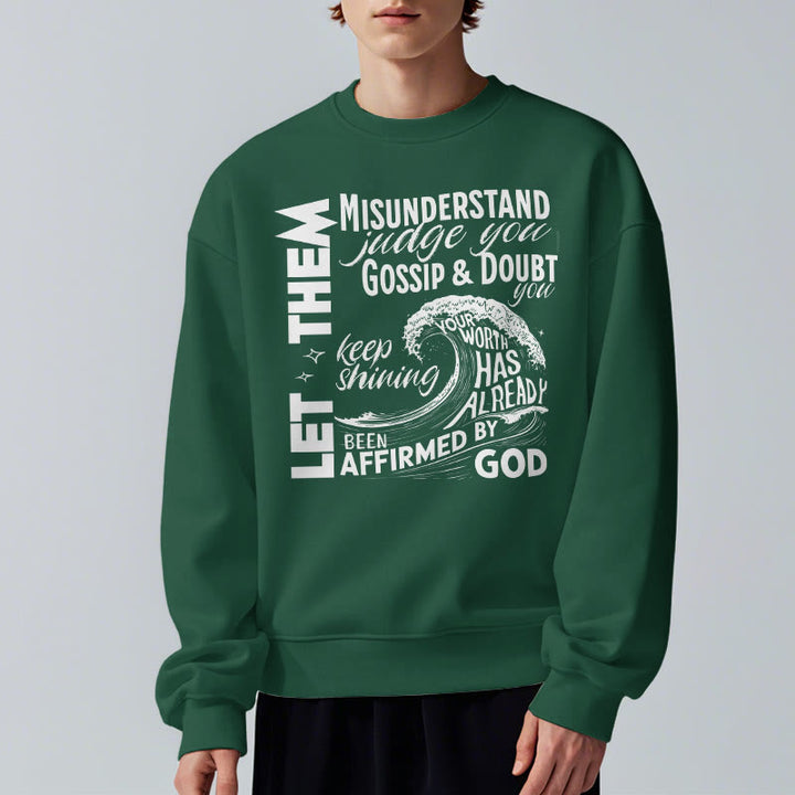 Christianartworkshop Modern Style Affirmed By God Fleece Lined Polyester Sweatshirt - image 22