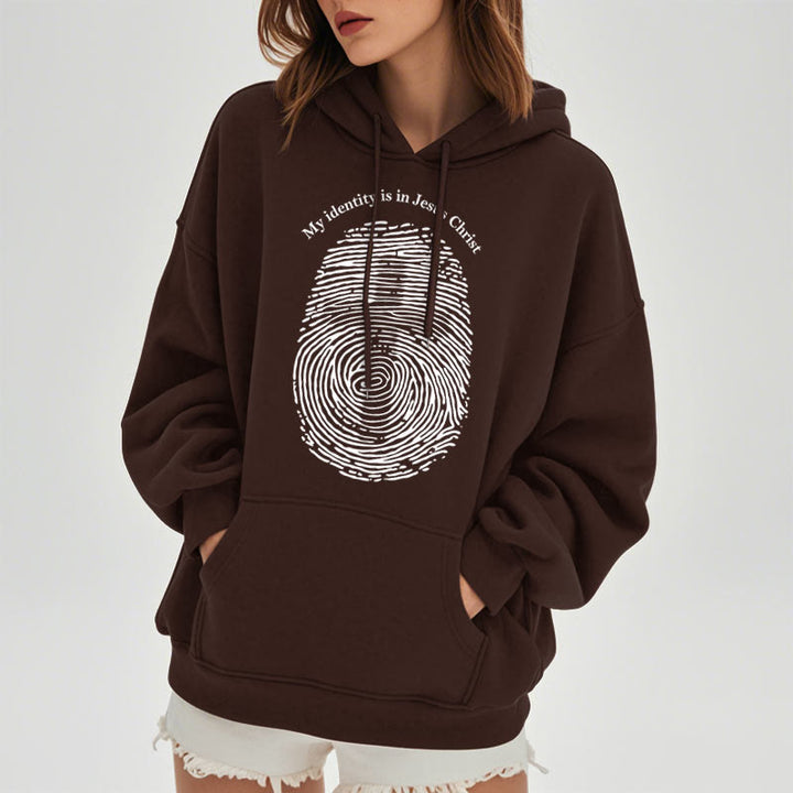 Christianartworkshop Classic Style My Identity Is In Jesus Christ Cross Fleece Lined Polyester Hoodie - image 18