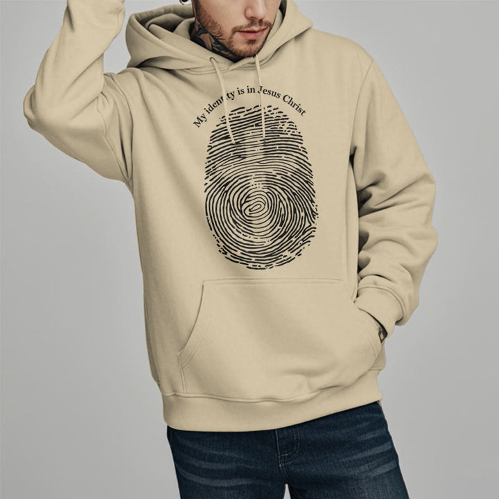 Christianartworkshop Classic Style My Identity Is In Jesus Christ Cross Fleece Lined Polyester Hoodie - image 13