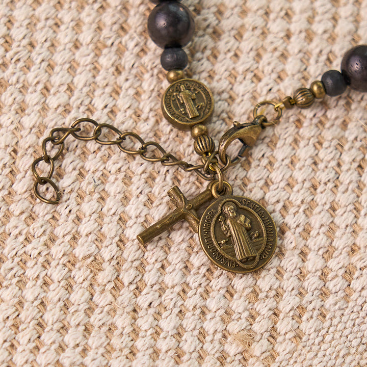 FREE Today: Ebony Beads St. Benedict the Blessed Protection Bracelet