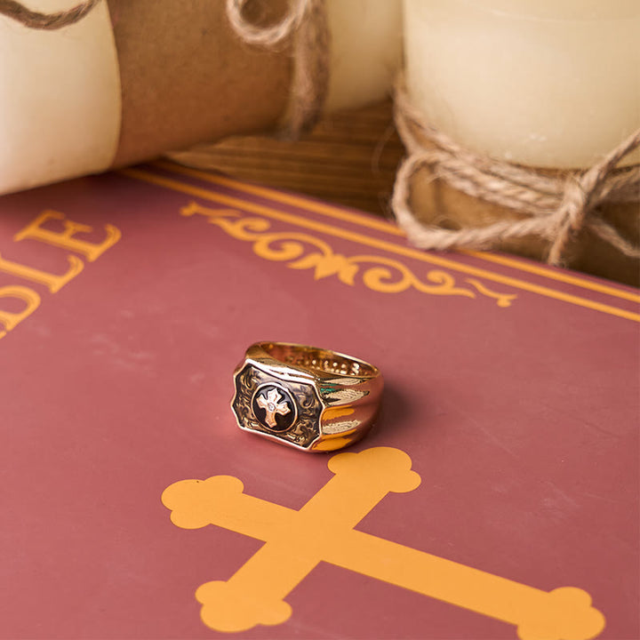 FREE Today: Faith and Strength Jesus Cross Religious Ring