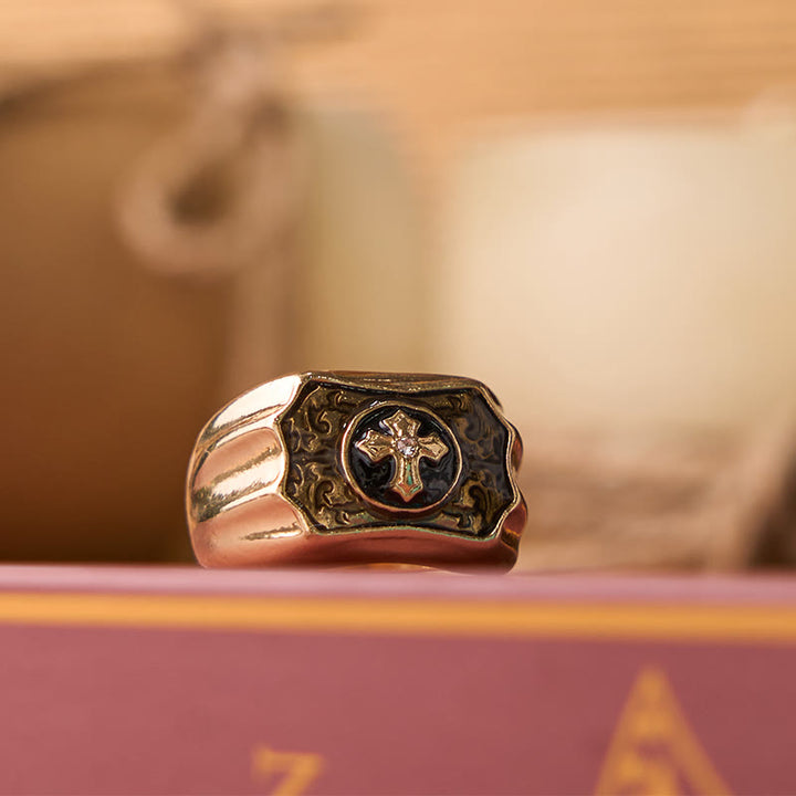 FREE Today: Faith and Strength Jesus Cross Religious Ring