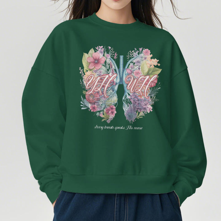 Christianartworkshop Colored Style Every Breath Speaks His Name Fleece Lined Polyester Sweatshirt - image 23