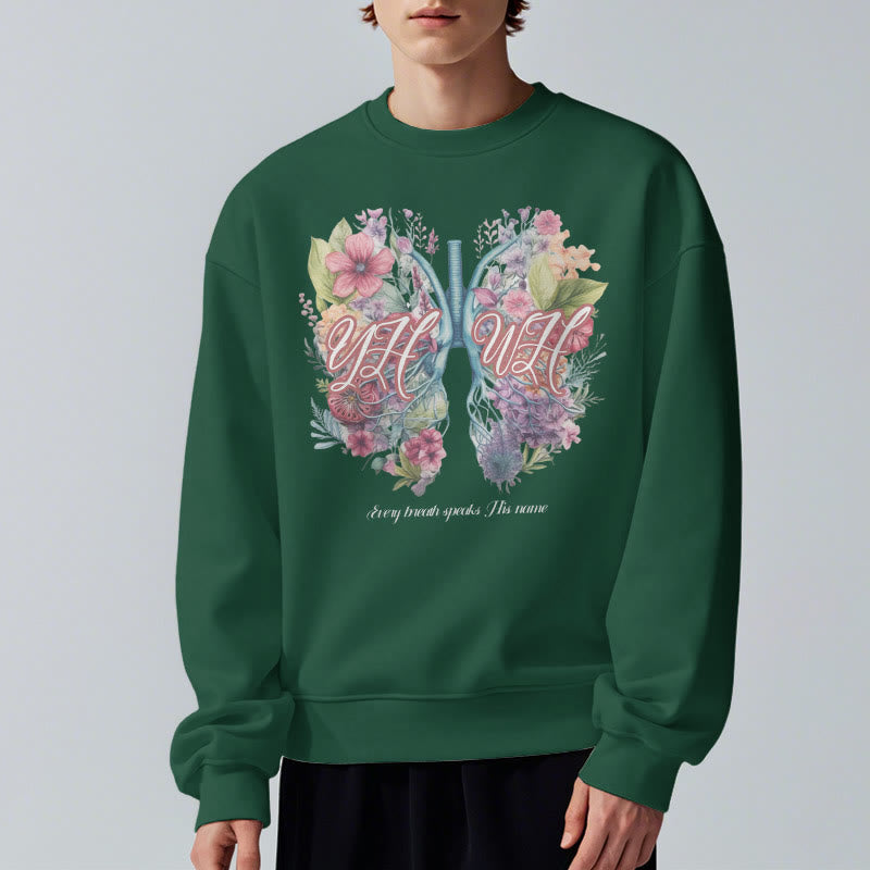 Christianartworkshop Colored Style Every Breath Speaks His Name Fleece Lined Polyester Sweatshirt - image 22