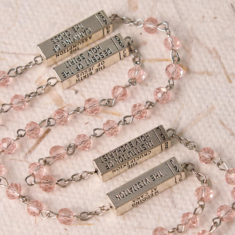 Christianartworkshop The Mysteries Rosary Engraved Mystery Bar - image 8