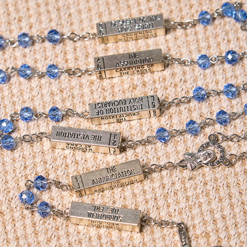 Christianartworkshop The Mysteries Rosary Engraved Mystery Bar - image 5
