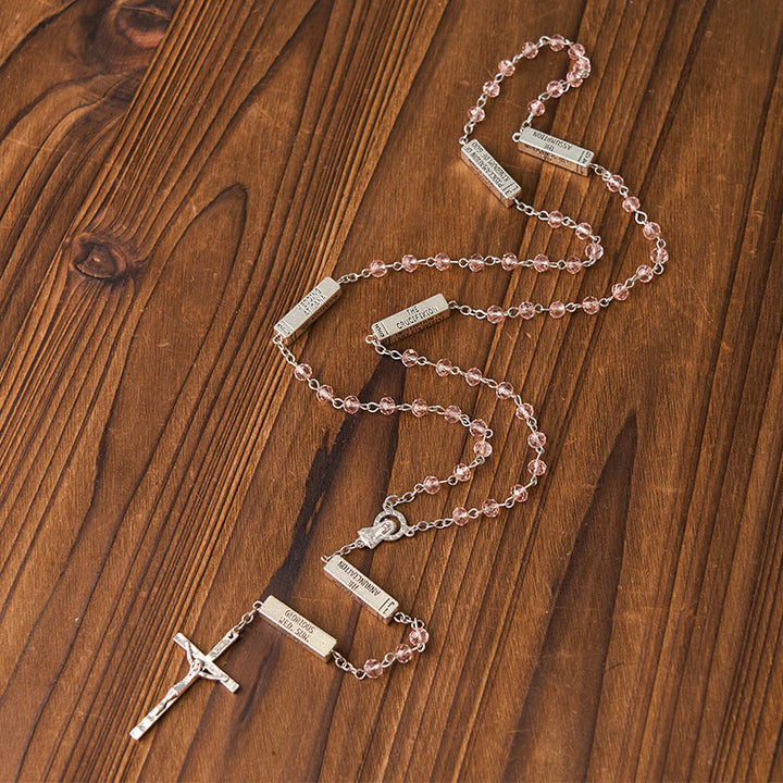 Christianartworkshop The Mysteries Rosary Engraved Mystery Bar - image 6
